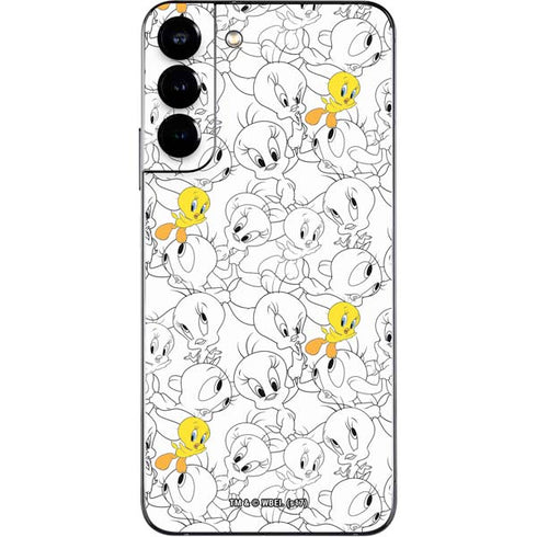 Looney Tunes Tweety Super Sized Pattern Galaxy S22 Plus Skin