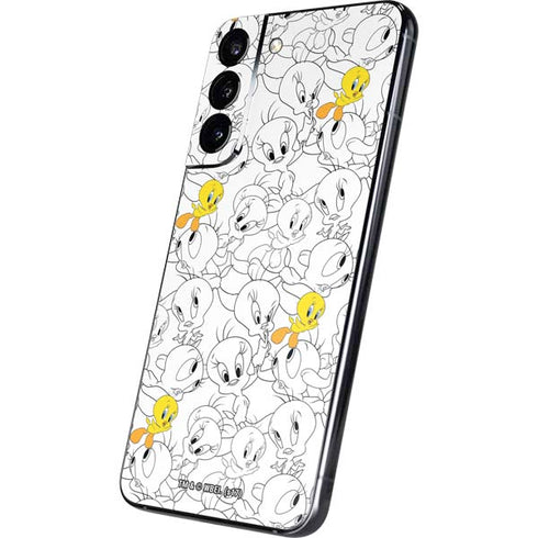 Looney Tunes Tweety Super Sized Pattern Galaxy S22 Plus Skin