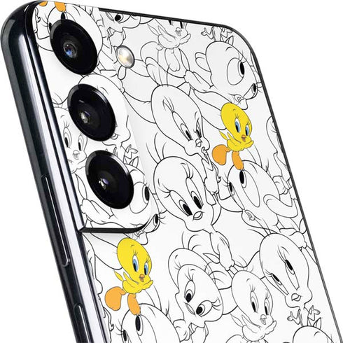 Looney Tunes Tweety Super Sized Pattern Galaxy S22 Plus Skin
