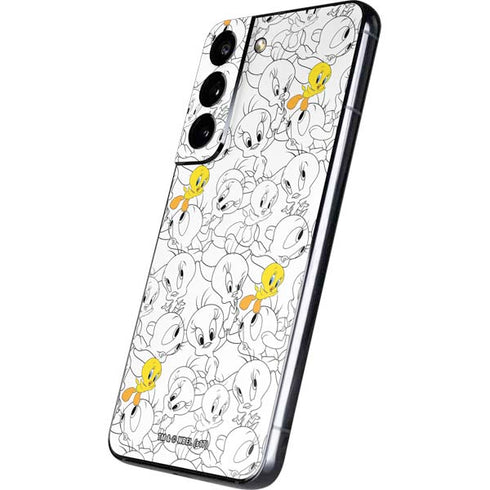 Looney Tunes Tweety Super Sized Pattern Galaxy S22 Skin