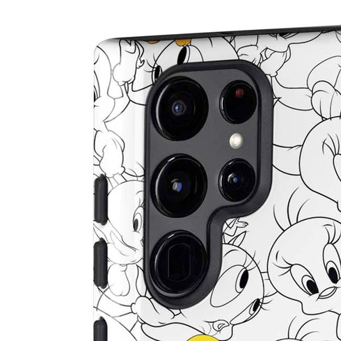 Looney Tunes Tweety Super Sized Pattern Galaxy S22 Ultra Pro Case