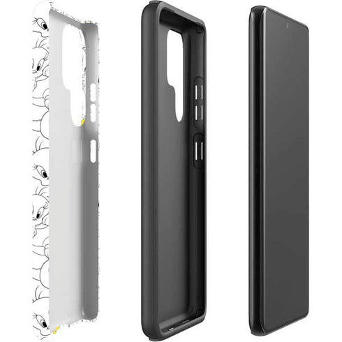 Looney Tunes Tweety Super Sized Pattern Galaxy S22 Ultra Pro Case