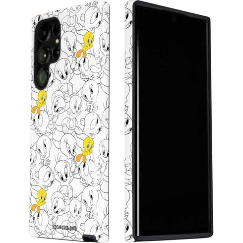 Looney Tunes Tweety Super Sized Pattern Galaxy S22 Ultra Pro Case