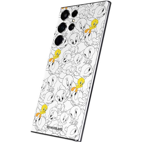 Looney Tunes Tweety Super Sized Pattern Galaxy S22 Ultra Skin