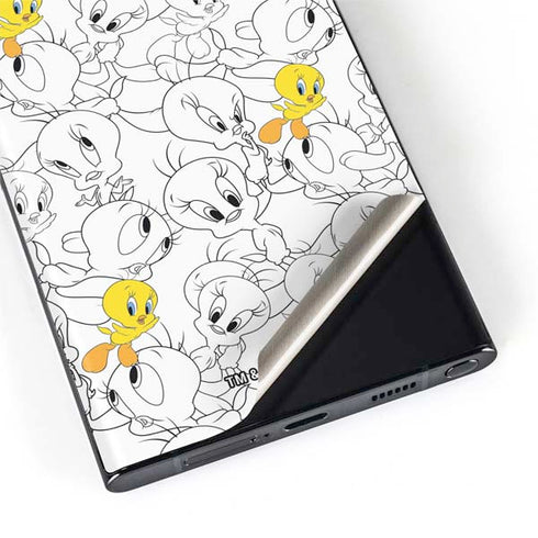Looney Tunes Tweety Super Sized Pattern Galaxy S22 Ultra Skin