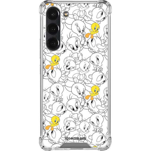 Looney Tunes Tweety Super Sized Pattern Galaxy S23 Plus Clear Case