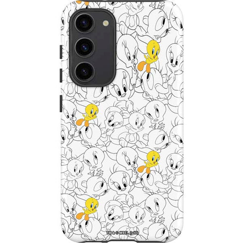 Looney Tunes Tweety Super Sized Pattern Galaxy S23 Plus Pro Case