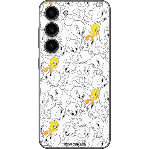 Looney Tunes Tweety Super Sized Pattern Galaxy S23 Skin
