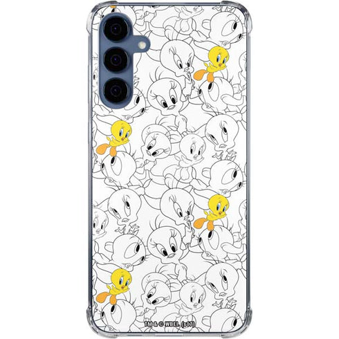 Looney Tunes Tweety Super Sized Pattern Galaxy S24 Clear Case