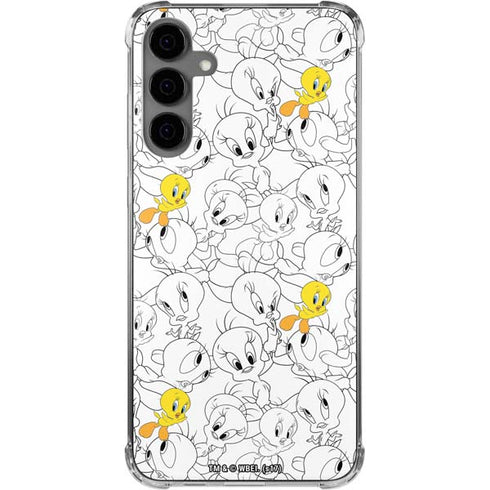 Looney Tunes Tweety Super Sized Pattern Galaxy S24 Plus Clear Case