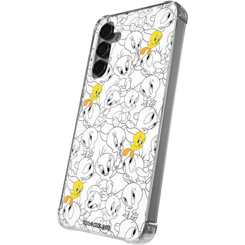 Looney Tunes Tweety Super Sized Pattern Galaxy S24 Plus Clear Case