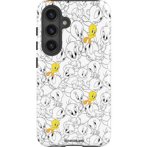 Looney Tunes Tweety Super Sized Pattern Galaxy S24 Plus Impact Case