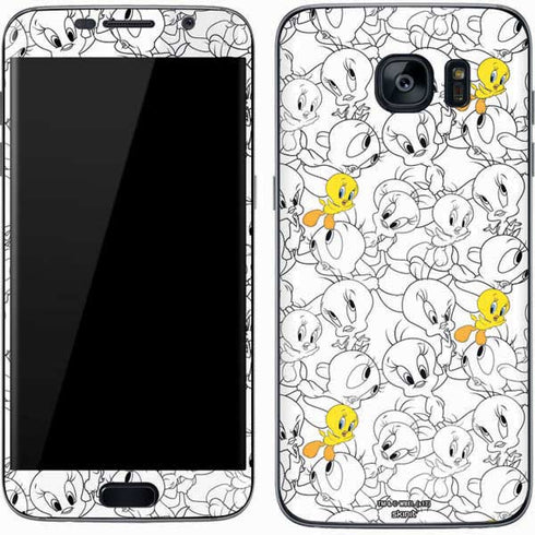 Looney Tunes Tweety Super Sized Pattern Galaxy S7 Skin