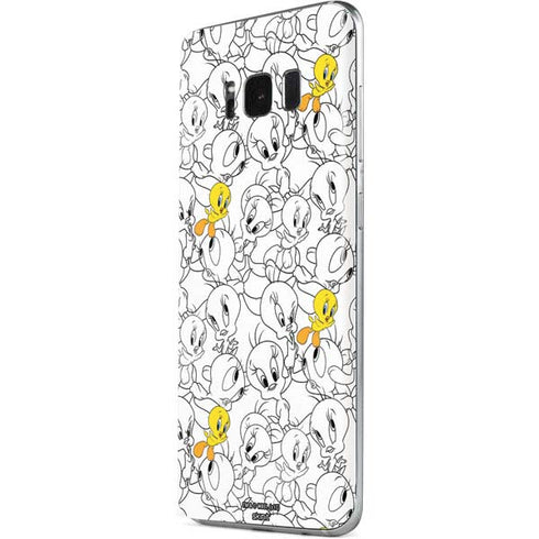 Looney Tunes Tweety Super Sized Pattern Galaxy S8 Plus Skin