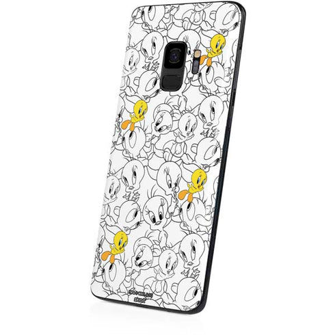 Looney Tunes Tweety Super Sized Pattern Galaxy S9 Skin