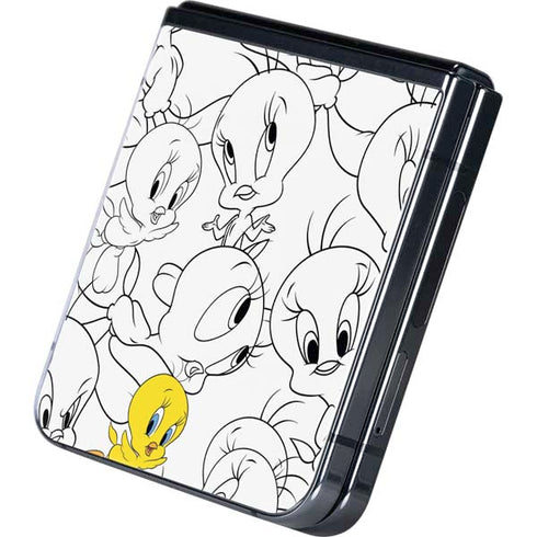 Looney Tunes Tweety Super Sized Pattern Galaxy Z Flip5 5G Skin