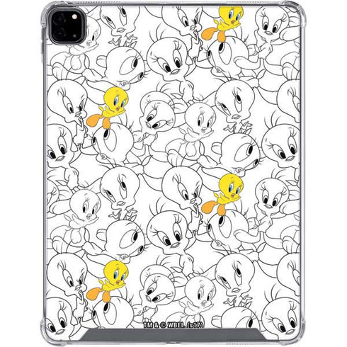 Looney Tunes Tweety Super Sized Pattern iPad Pro 12.9in (2020) Clear Case