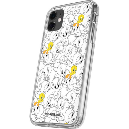 Looney Tunes Tweety Super Sized Pattern iPhone 11 Clear Case