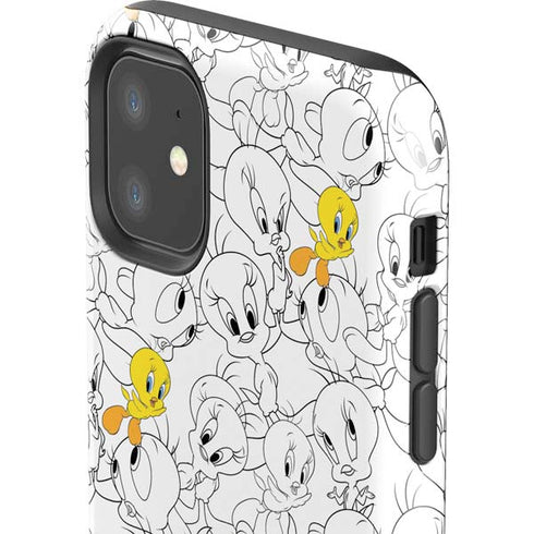 Looney Tunes Tweety Super Sized Pattern iPhone 11 Impact Case