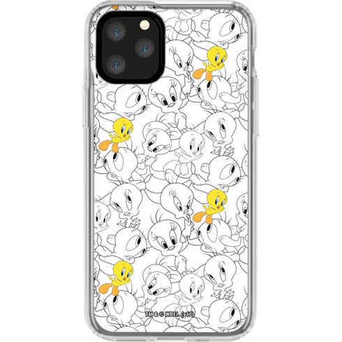 Looney Tunes Tweety Super Sized Pattern iPhone 11 Pro Clear Case