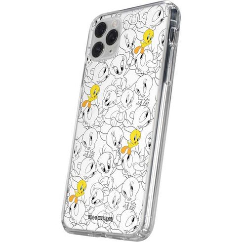 Looney Tunes Tweety Super Sized Pattern iPhone 11 Pro Clear Case