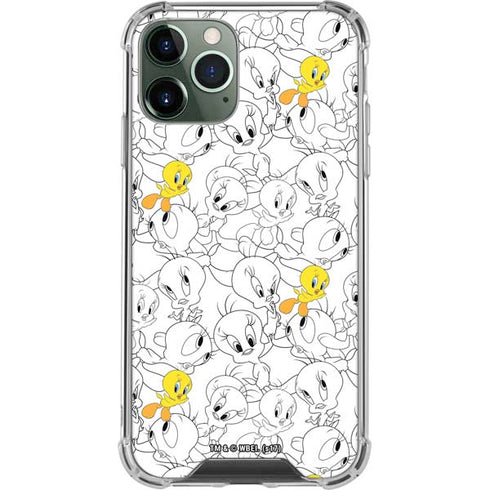 Looney Tunes Tweety Super Sized Pattern iPhone 11 Pro Max Clear Case