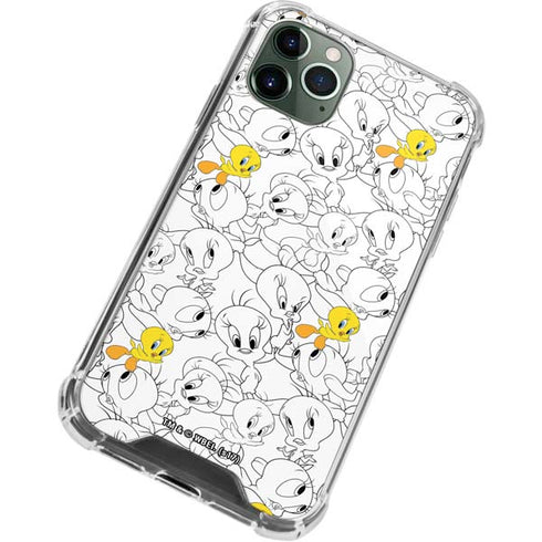 Looney Tunes Tweety Super Sized Pattern iPhone 11 Pro Max Clear Case