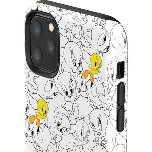 Looney Tunes Tweety Super Sized Pattern iPhone 11 Pro Max Impact Case