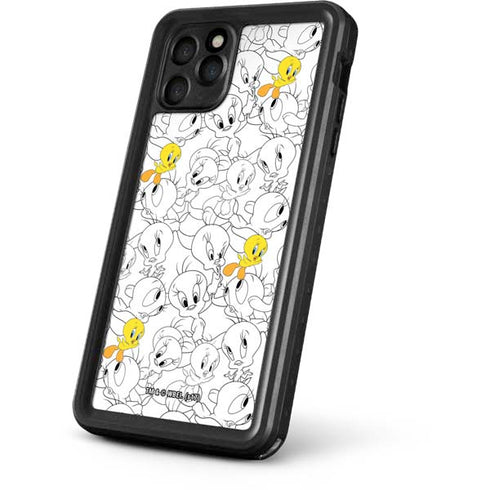 Looney Tunes Tweety Super Sized Pattern iPhone 11 Pro Max Waterproof Case