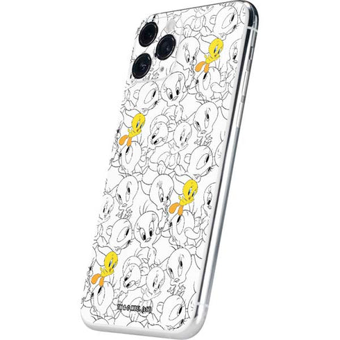 Looney Tunes Tweety Super Sized Pattern iPhone 11 Pro Skin