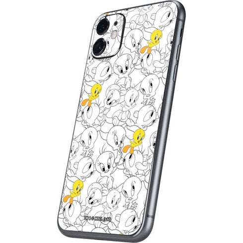 Looney Tunes Tweety Super Sized Pattern iPhone 11 Skin