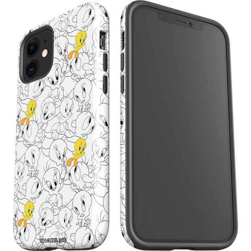 Looney Tunes Tweety Super Sized Pattern iPhone 12 Impact Case