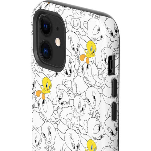 Looney Tunes Tweety Super Sized Pattern iPhone 12 Mini Impact Case