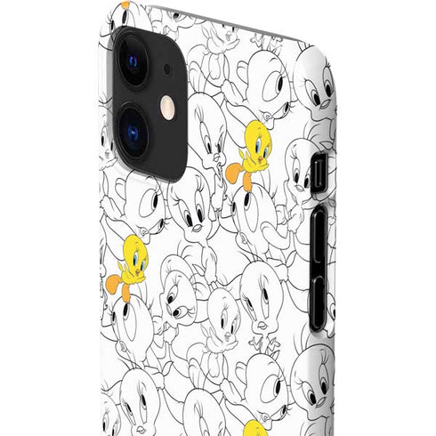 Looney Tunes Tweety Super Sized Pattern iPhone 12 Mini Lite Case