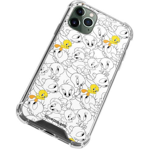 Looney Tunes Tweety Super Sized Pattern iPhone 12 Pro Clear Case