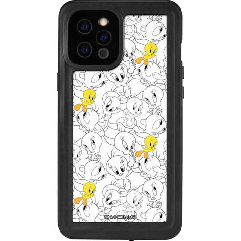 Looney Tunes Tweety Super Sized Pattern iPhone 12 Pro Max Waterproof Case