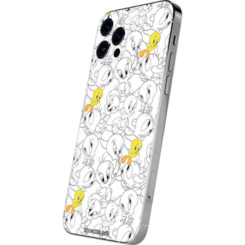 Looney Tunes Tweety Super Sized Pattern iPhone 12 Pro Skin