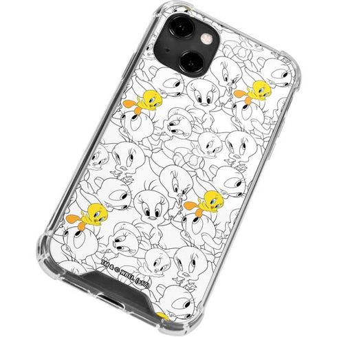 Looney Tunes Tweety Super Sized Pattern iPhone 13 Clear Case