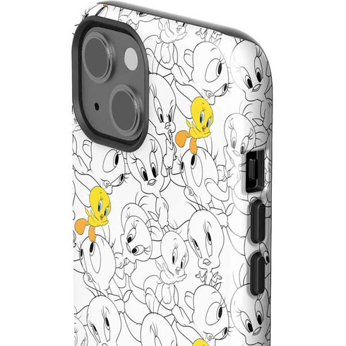 Looney Tunes Tweety Super Sized Pattern iPhone 13 Impact Case