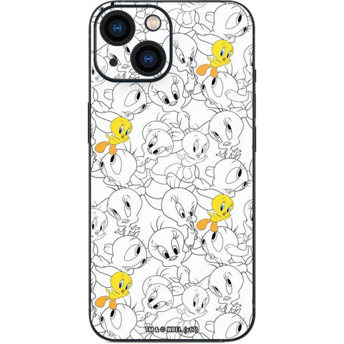 Looney Tunes Tweety Super Sized Pattern iPhone 13 Mini Skin