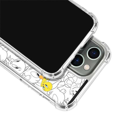 Looney Tunes Tweety Super Sized Pattern iPhone 13 Pro Clear Case