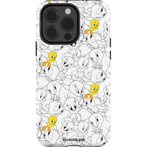 Looney Tunes Tweety Super Sized Pattern iPhone 13 Pro Impact Case