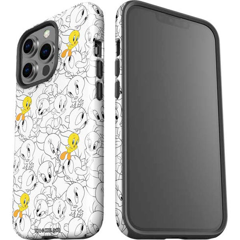 Looney Tunes Tweety Super Sized Pattern iPhone 13 Pro Impact Case