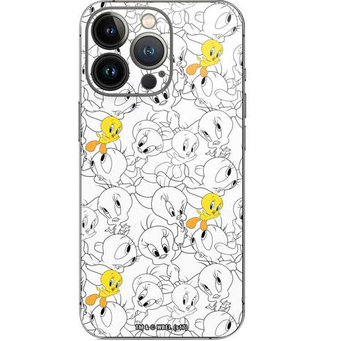 Looney Tunes Tweety Super Sized Pattern iPhone 13 Pro Skin