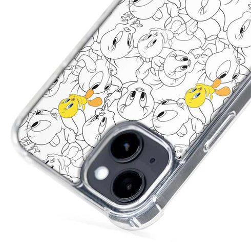 Looney Tunes Tweety Super Sized Pattern iPhone 14 Plus MagSafe Case