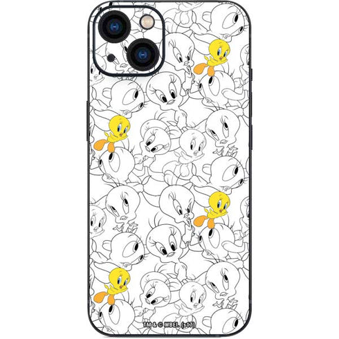 Looney Tunes Tweety Super Sized Pattern iPhone 15 Plus Skin