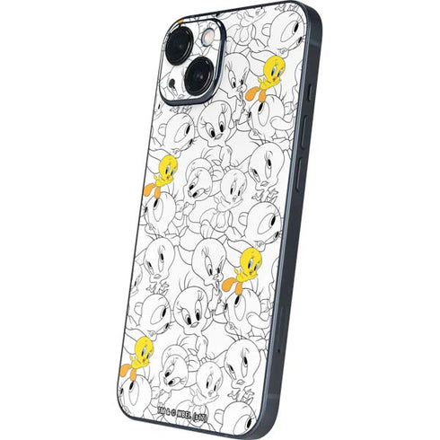 Looney Tunes Tweety Super Sized Pattern iPhone 15 Plus Skin