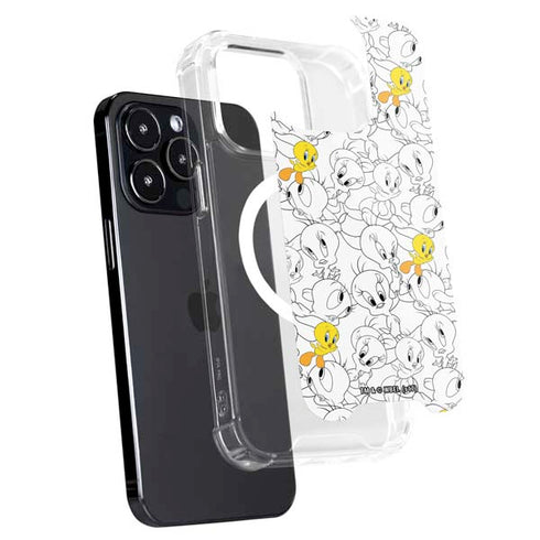 Looney Tunes Tweety Super Sized Pattern iPhone 14 Pro MagSafe Case