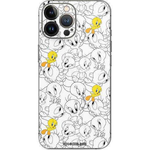 Looney Tunes Tweety Super Sized Pattern iPhone 14 Pro Max Skin