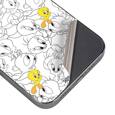 Looney Tunes Tweety Super Sized Pattern iPhone 14 Pro Max Skin